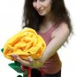 Giant Yellow Rose 6 Foot Big Plush Flower, Teddy Bear on Stem You Are Special