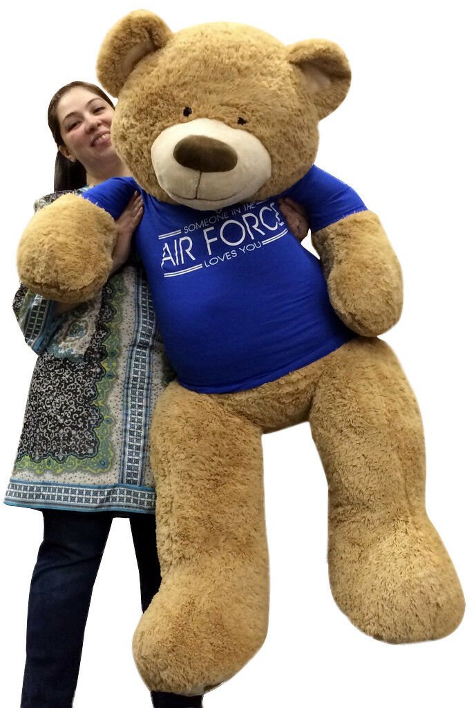 Giant Air Force 5 ft.Teddy Bear Soft inTshirt SOMEONE IN THE AIR FORCE LOVES YOU