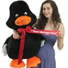 Personalized Giant Stuffed Black Duck 36 Inch Soft Plush Animal Made USA