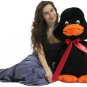 Personalized Giant Stuffed Black Duck 36 Inch Soft Plush Animal Made USA
