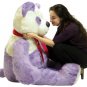 American Made Giant Stuffed Purple Panda Bear 60 Inch Soft 5 Foot Teddybear New
