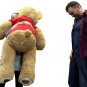Giant 5 Foot Teddy Bear Soft Tan Lifesized, Wears T-Shirt HAPPY VALENTINES DAY