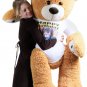 Giant Happy Birthday Teddy Bear 55 Inch Wears Tshirt HAPPY BIRTHDAY MONKEY FACE