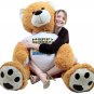 Giant Happy Birthday Teddy Bear 55 Inch Wears Tshirt HAPPY BIRTHDAY MONKEY FACE