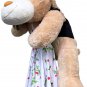 Big Plush Happy Graduation Giant Stuffed Puppy Dog 5 Foot Soft Cream Color New