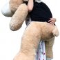 Big Plush Happy Graduation Giant Stuffed Puppy Dog 5 Foot Soft Cream Color New