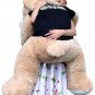 Big Plush Happy Graduation Giant Stuffed Puppy Dog 5 Foot Soft Cream Color New