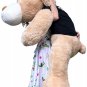 Big Plush Happy Graduation Giant Stuffed Puppy Dog 5 Foot Soft Cream Color New