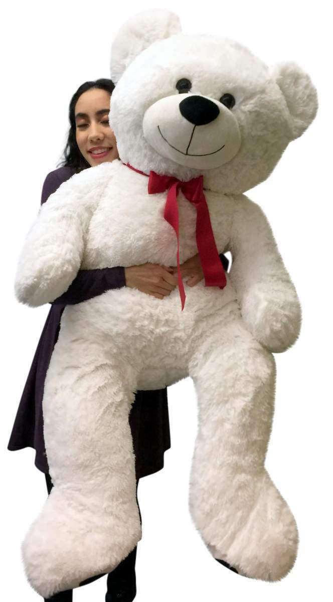 Giant Teddy Bear 52 Inch White Soft, Premium Quality Big Plush, Weighs 12 Pounds