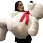 Giant Teddy Bear 52 Inch White Soft, Premium Quality Big Plush, Weighs 12 Pounds