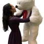 Giant Teddy Bear 52 Inch White Soft, Premium Quality Big Plush, Weighs 12 Pounds