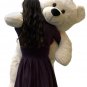 Giant Teddy Bear 52 Inch White Soft, Premium Quality Big Plush, Weighs 12 Pounds