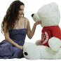 Valentine's Day Giant Teddy Bear 52 Inch Soft Wears Shirt Official Snuggle Buddy
