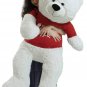 Valentine's Day Giant Teddy Bear 52 Inch Soft Wears Shirt Official Snuggle Buddy
