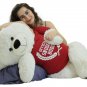 Valentine's Day Giant Teddy Bear 52 Inch Soft Wears Shirt Official Snuggle Buddy