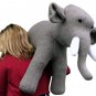American Made Oversized Stuffed Elephant 36 Inches Gray Color Soft Large Plush