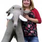 American Made Oversized Stuffed Elephant 36 Inches Gray Color Soft Large Plush