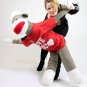 Big Plush Giant Sock Monkey 54 Inch Soft Wears I LOVE YOU Tshirt Made in USA
