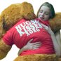 Big Plush Dog 5 Foot Valentines Day Giant Stuffed Animal HUGS AND KISSES Shirt