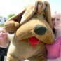Big Plush Dog 5 Foot Brown Soft Huge Stuffed Puppy with Floppy Ears Made in USA