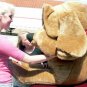 Big Plush Dog 5 Foot Brown Soft Huge Stuffed Puppy with Floppy Ears Made in USA