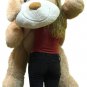 Big Plush 5 Foot Stuffed Puppy Dog Soft 60 Inch, Red Heart on Butt to Show Love