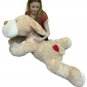 Big Plush 5 Foot Stuffed Puppy Dog Soft 60 Inch, Red Heart on Butt to Show Love