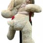 Big Plush 5 Foot Stuffed Puppy Dog Soft 60 Inch, Red Heart on Butt to Show Love