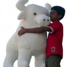 Giant Stuffed White Buffalo 44 Inch Native American Indian Plush Animal Made USA