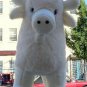 Giant Stuffed White Buffalo 44 Inch Native American Indian Plush Animal Made USA
