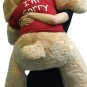 I'm Sorry Giant Stuffed Puppy Dog 5 Foot Soft Tan Wears T shirt I'M SORRY