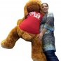 Romantic Giant Plush Puppy 5 feet long Soft, Wears T-Shirt HE LOVES ME