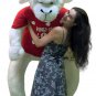 6 Foot Giant Stuffed White Gorilla Hunky Chunky Love Monkey Big Plush Valentine