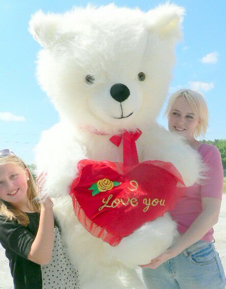 American Made Giant Valentine Teddy Bear 54 Inch Soft I LOVE YOU Heart Made USA