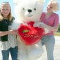 American Made Giant Valentine Teddy Bear 54 Inch Soft I LOVE YOU Heart Made USA