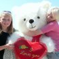 American Made Giant Valentine Teddy Bear 54 Inch Soft I LOVE YOU Heart Made USA