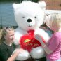 American Made Giant Valentine Teddy Bear 54 Inch Soft I LOVE YOU Heart Made USA