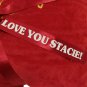 Personalized Extra Large Heart Pillow 42 Inches Soft Embroidered Rose I Love You
