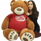 Get Well Soon Giant Teddy Bear 5 ft Soft 60 Inch, Wears T-shirt Get Well Soon