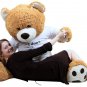 Big Plush Giant Love Teddy Bear 55 Inch Brown Tshirt I Don't Like You I Love You