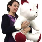 American Made Jumbo White Teddy Bear 24 Inch Big Stuffed Cuddle Buddy Brand New