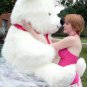 Giant Teddy Bear 54 Inch White Soft Huge Teddybear Made in USA, Weighs 18 Pounds