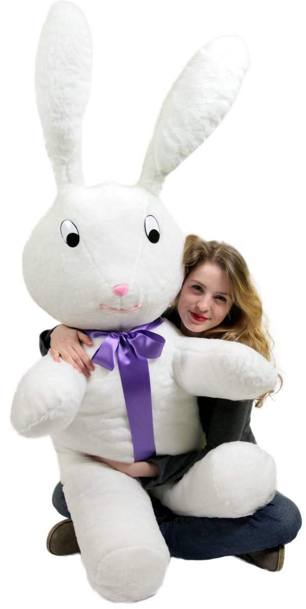 American Made Giant Stuffed Bunny 60 Inch Soft Big Plush 5 ft Rabbit Made in USA