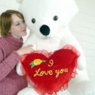 Giant Valentine Teddy Bear I Love You Heart, Soft Huge Weighs 16 Pounds New