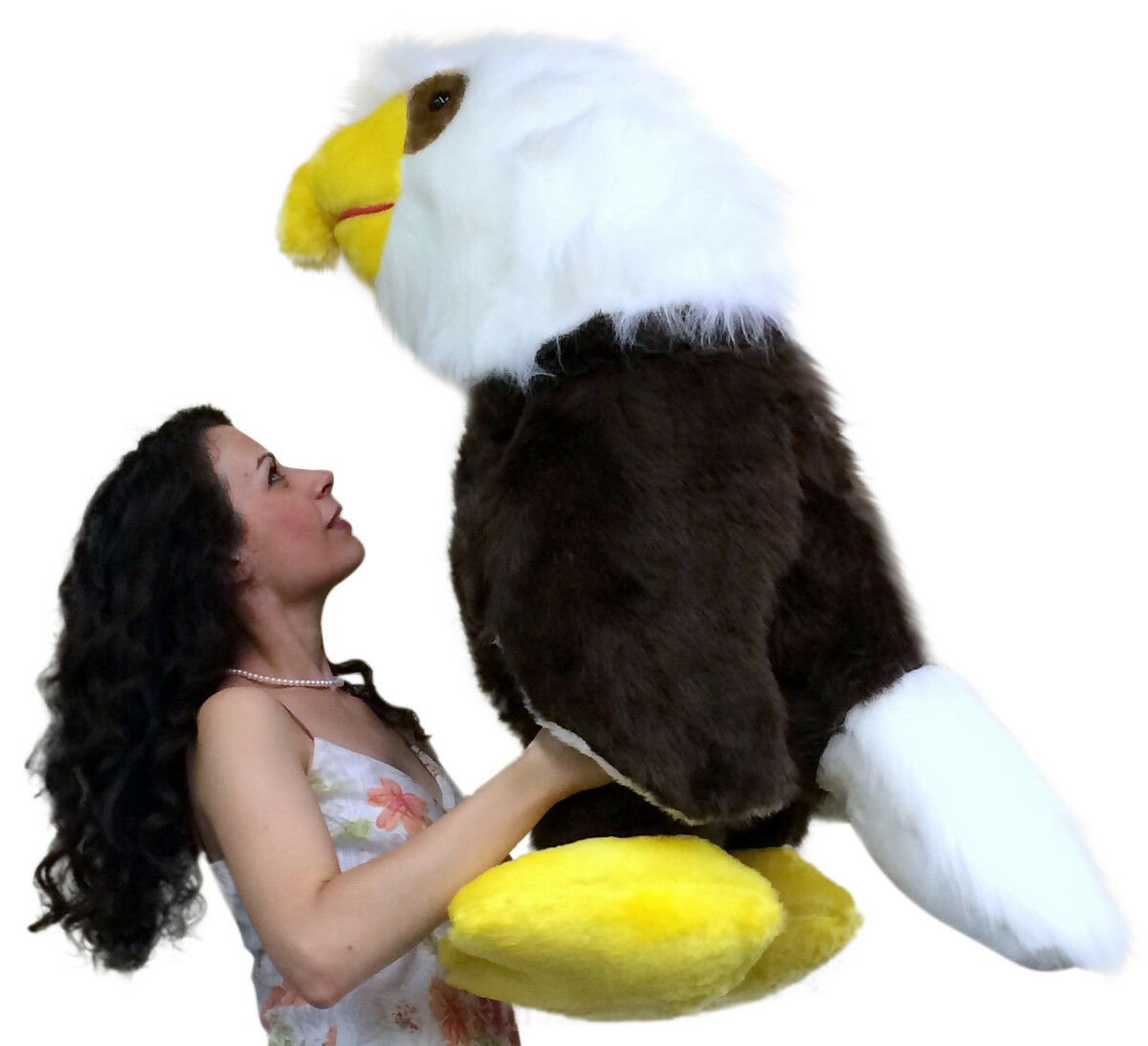American Made 3 Foot Giant Stuffed Eagle 36 Inch Soft Big Plush Bird Made in USA