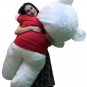 American Made Giant White Teddy Bear New 54 inch Soft Wears T-shirt HE LOVES ME