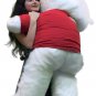 American Made Giant White Teddy Bear New 54 inch Soft Wears T-shirt HE LOVES ME