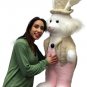 American Made Giant Stuffed Bunny Rabbit wears Tuxedo 4 Foot Big Plush Rabbit