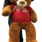 5 Ft Giant Teddy Bear 60 Inch Soft Cinnamon Brown Color Wears HE LOVES ME Tshirt