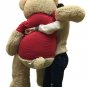 5 Foot Giant Xmas Teddy Bear Soft 60 Inch, Wears Merry Christmas Shirt Santa Hat